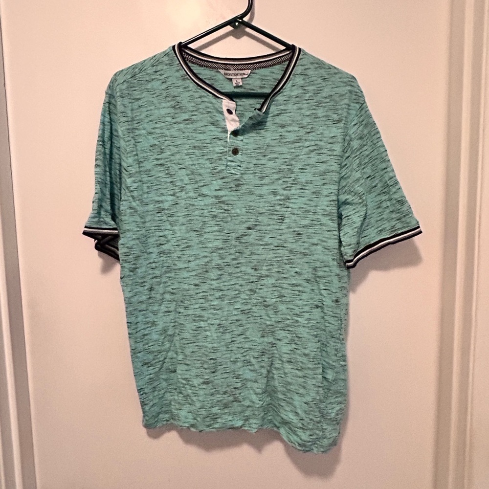 Men's Teal Short Sleeve Henley